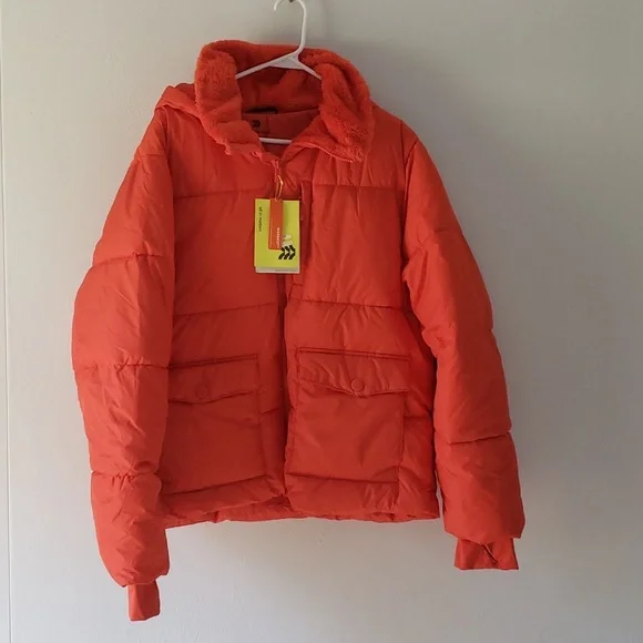 Men's heavy short puffer jacket- All in Motion, sz L - Picture 2 of 12